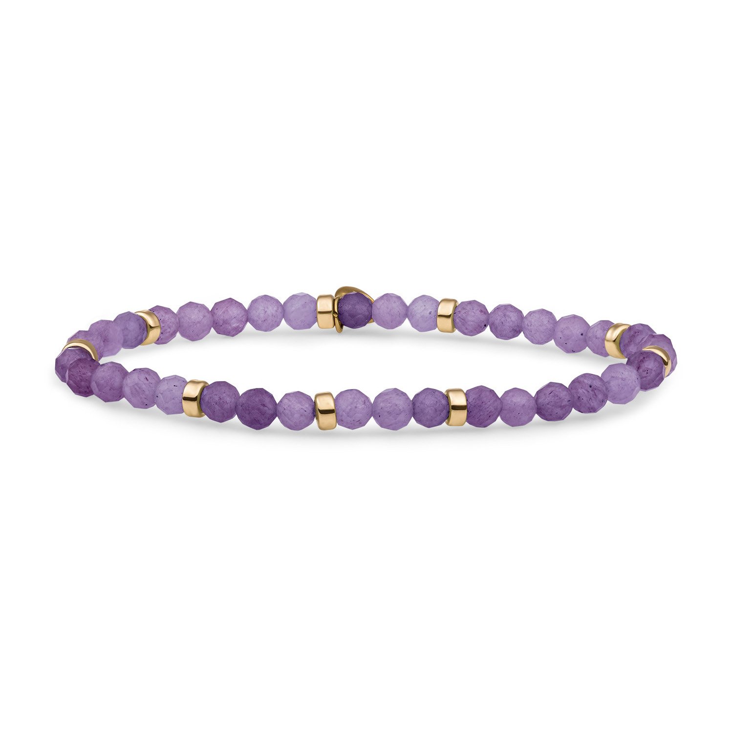 Bracelet I Amethyst Roundel Interstellar Gold