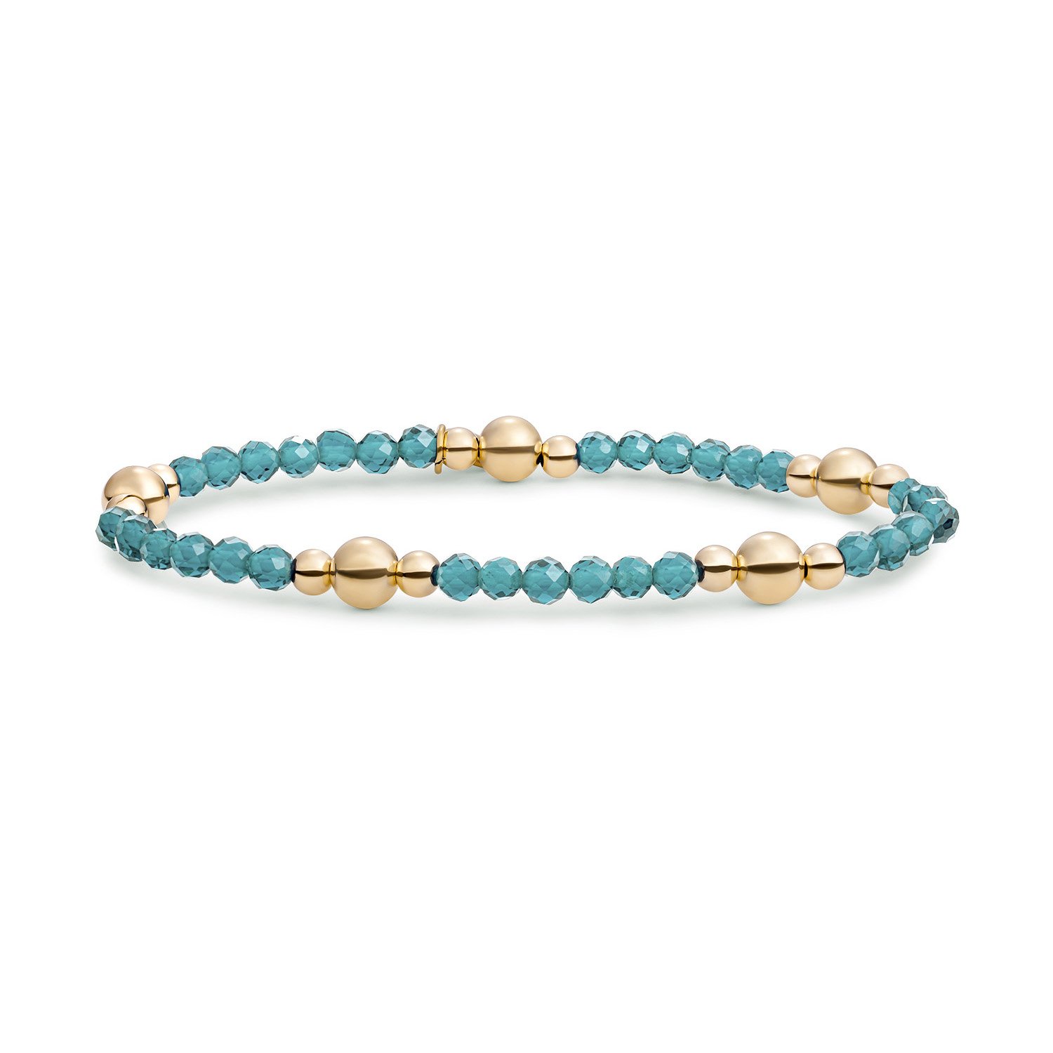 Bracelet Turquoise Quartz Bold Mix - verguld