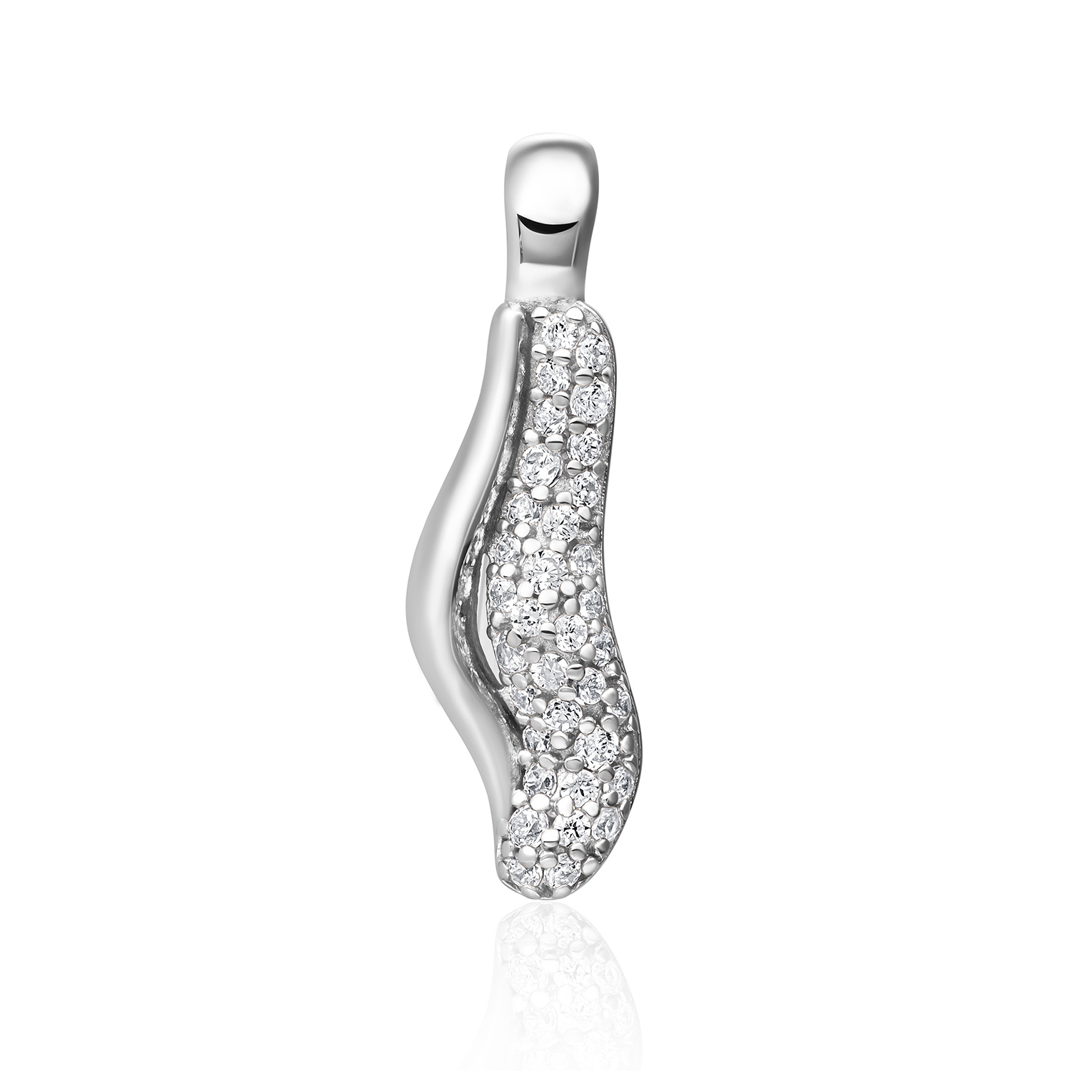 Zilver pendant met zirconia