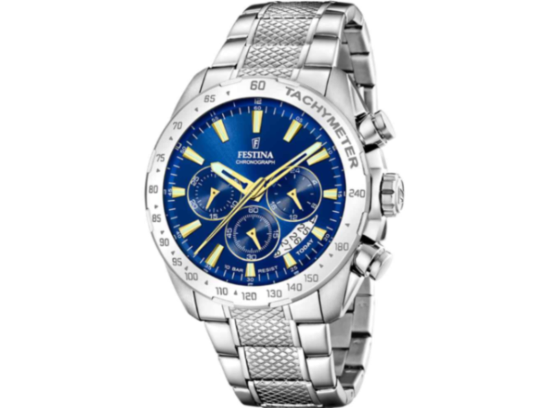 Dit Festina Herenhorloge F20668/2 heeft een stijlvolle roestvrijstalen kast en band, en een handige datumweergave. De blauwe wijzerplaat heeft een elegant design met zilverkleurige details. Dit horloge is perfect voor elke gelegenheid, of het nu voor werk of vrije tijd is. Draag het om uw pols voor een chique en tijdloze uitstraling. Bestel nu en geniet van dit prachtige horloge!