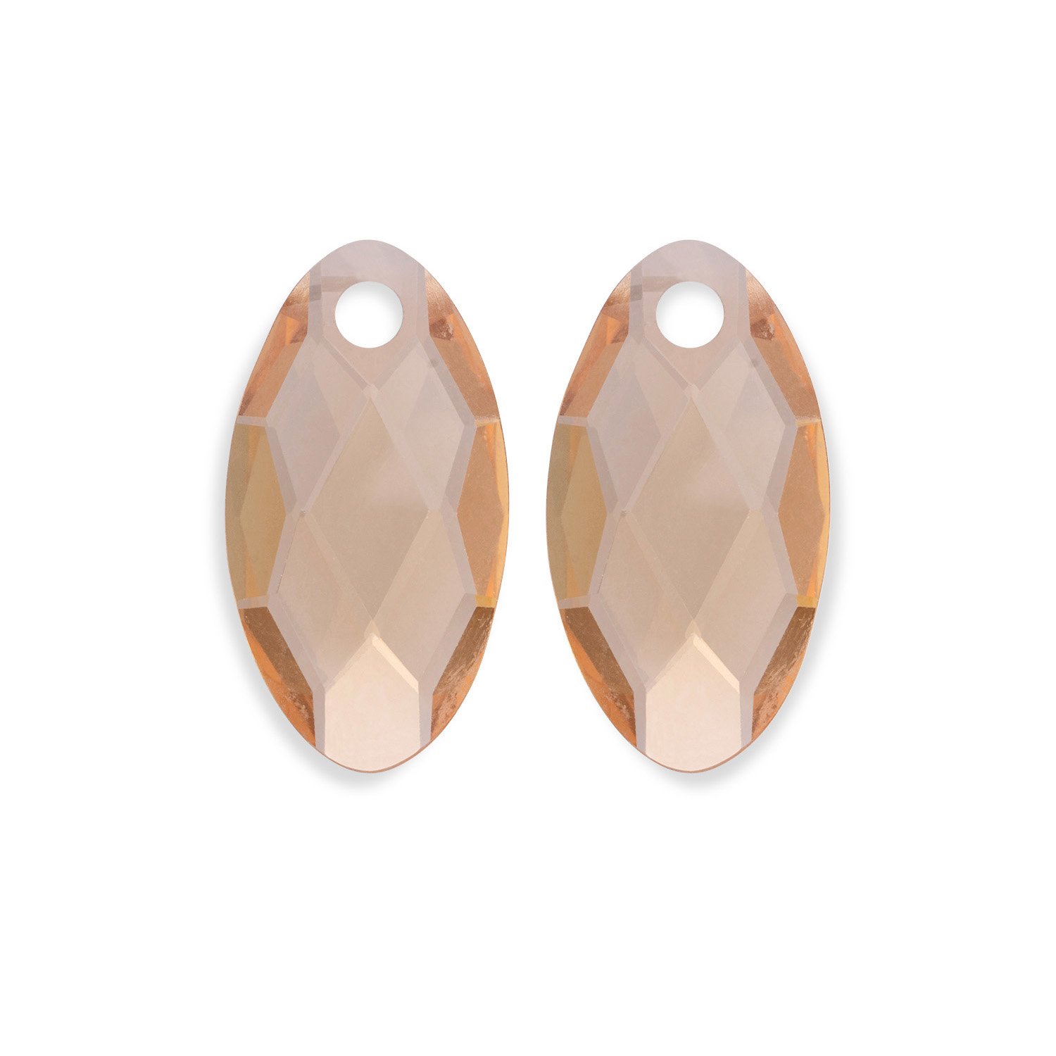 Oorstenen | Leaf - Licht Goud Citrine Quartz