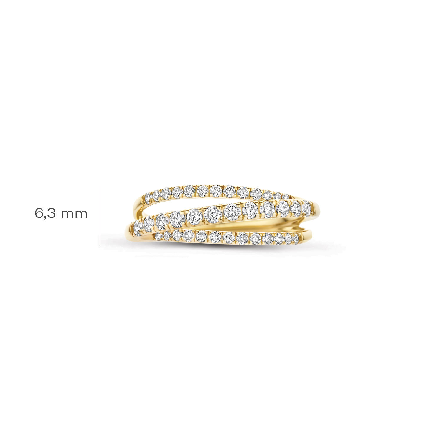 Blush lab diamonds crossover ring 0.55crt