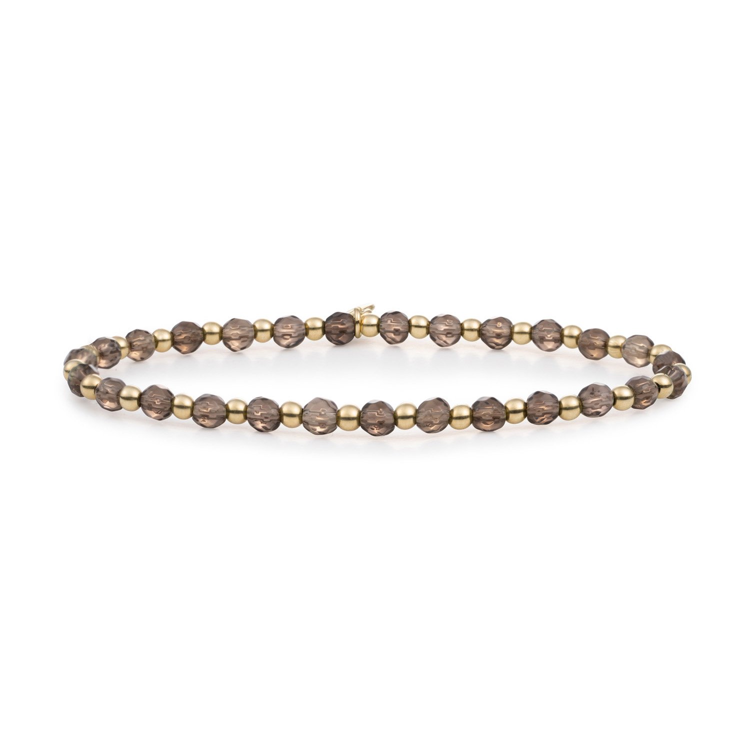 Armband - Smoky Quartz Interstellar - Goud 3mm