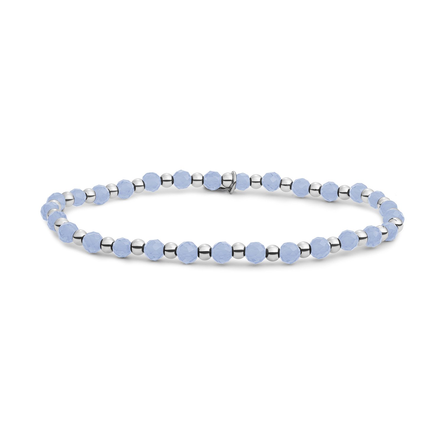 SPARKLING JEWELS ARMBAND MILKY BLUE JADE 