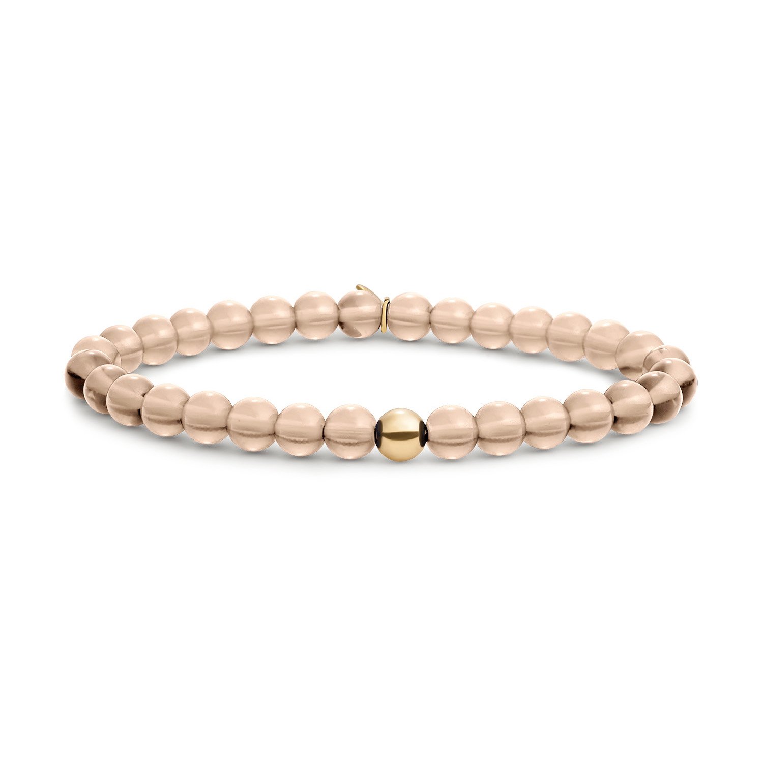 Armband | Licht Goud Citrine Quartz Saturn large - Goud - 6mm