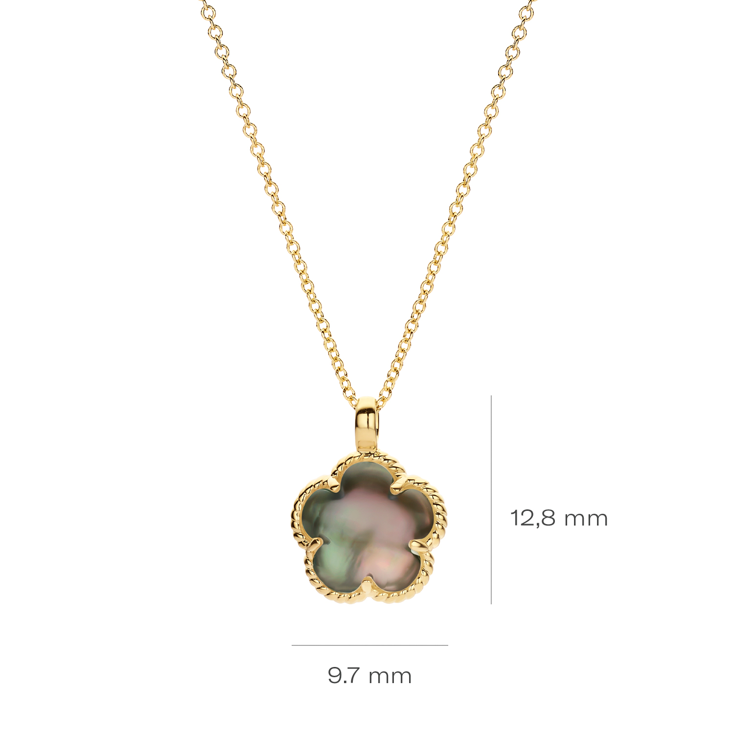 BLUSH GEELGOUDEN COLLIER 3209YBQ