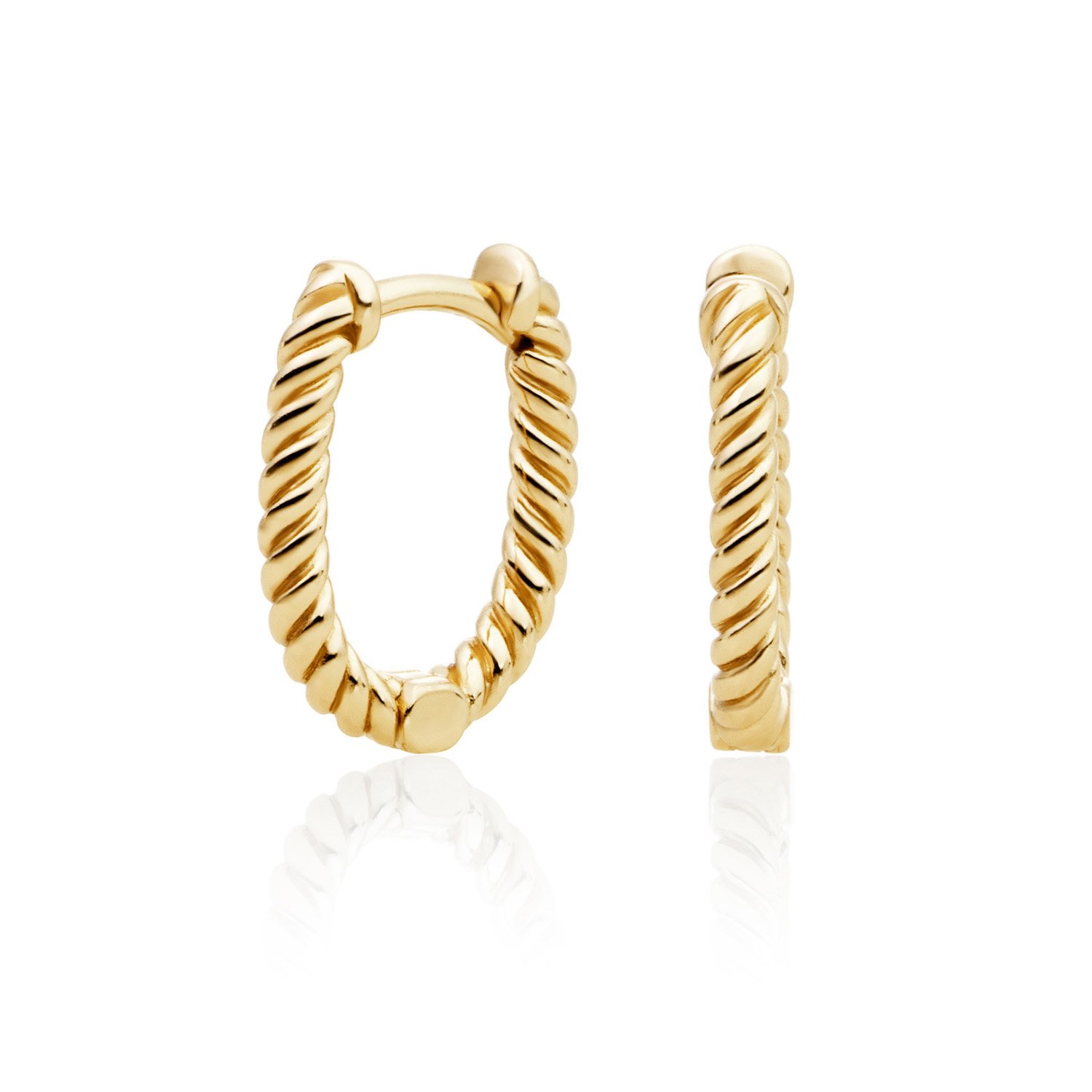 SPARKLING JEWELS OORRING TWIST GOLDPLATED