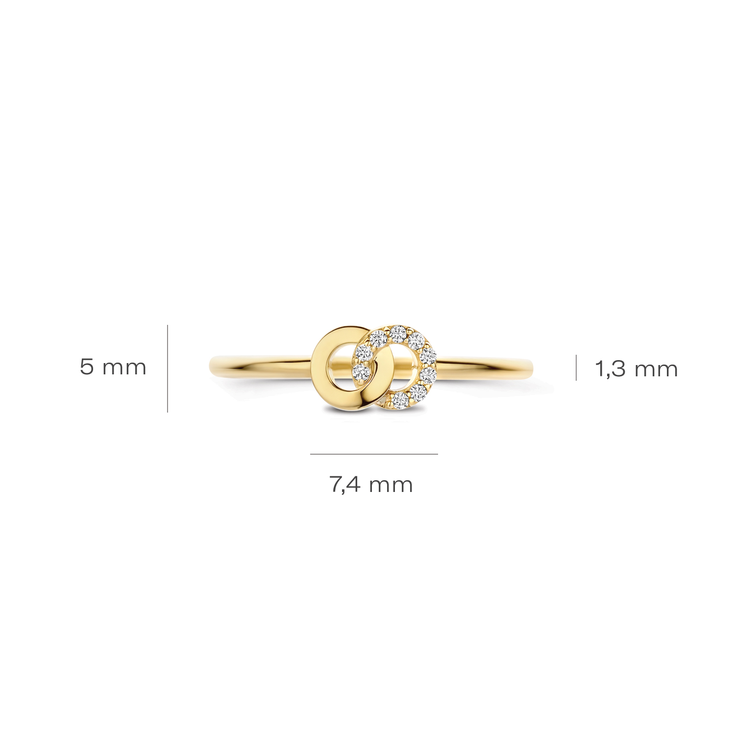 Blush Ring 1282YZI - Geelgoud (14k) met Zirkonia