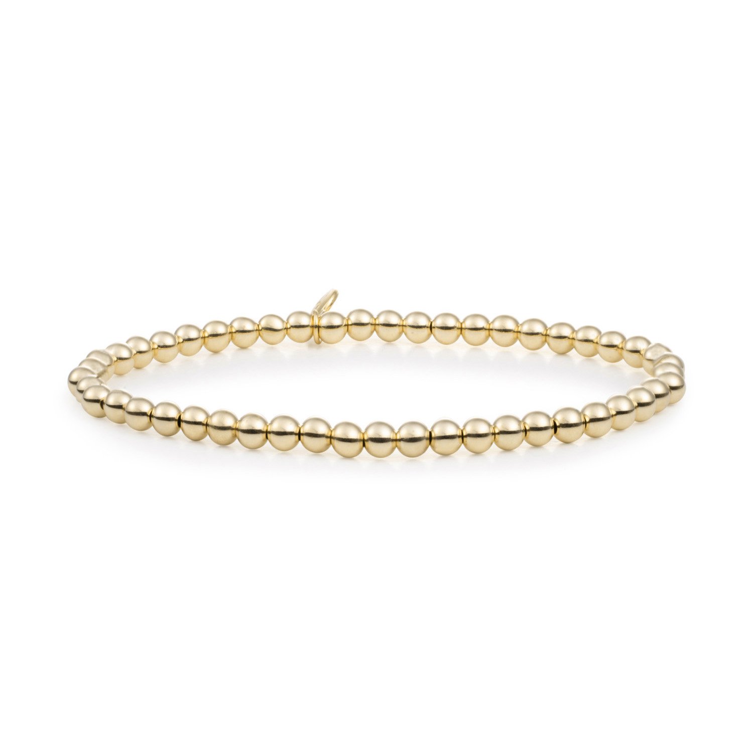 SPARKLING JEWELS ARMBAND GOLD PLATED SATURN 4MM