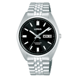 Stijlvol Horloge Zilver Een Roestvrij Stalen Automatische Herenhorloge Met Lederen Band Leren Band Horloge